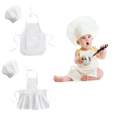 Non-Toxic Baby Chef Apron Hat For Kids Costumes Chef Baby Cook Costume Newborn Pography Prop Newborn Hat Apron