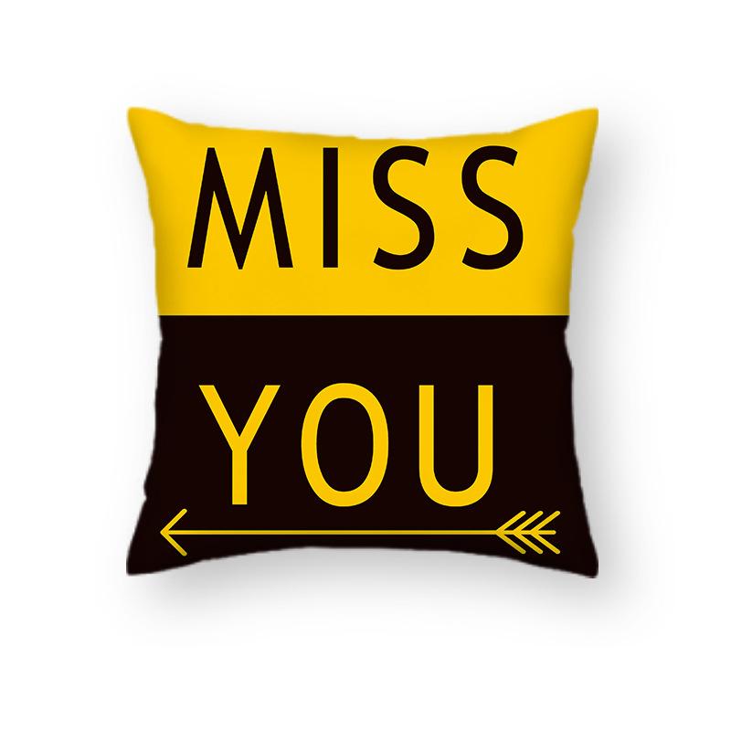 Nordic Ins Style Geometric Cartoon Animal Pillowcase Office Car Cushion Sofa Decoration Pillowcase