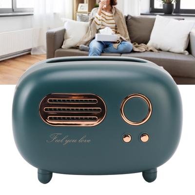 Retro model rádia Krabička na papírové kapesníčky Stolní držák papíru Vintage zásobník Úložné pouzdro na ubrousky Organizér vlhčené ubrousky Dekorační krabice