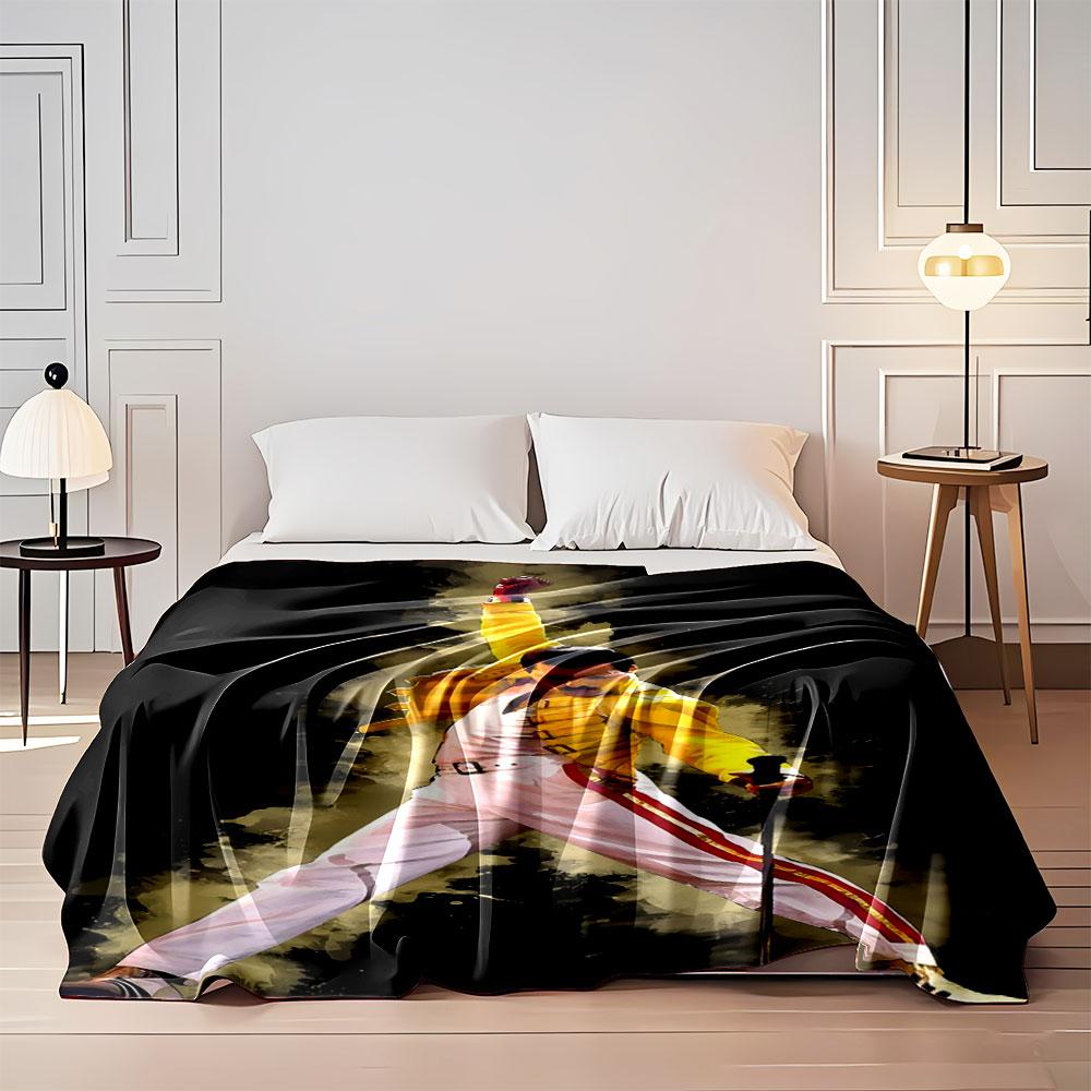 Iconic Performer In Yellow Jacket Print Blanket Soft and Cozy Perfect for the Living Room Bed Sofa or a Nap,gift