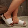 Fashion 2025 New Summer Women's Outdoor Platform Casual Round Toe Sandals Plus Size Simple Design Ladies Slippers for Daily Hot Sale
