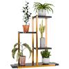 Pflanzenständer Indoor Etagen-Pflanzenständer für Zimmerpflanzen Mehrfacher Eck-Blumenständer für Wohnzimmer Mehrschichtiges Eisenkunst-Pflanzenregal