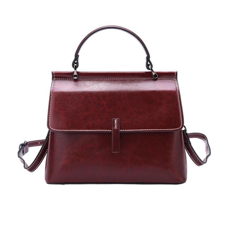Genuine Leather Retro Women Shoulder Bags Fashi Designer Cross body Female Cover Chic Tote Handbag