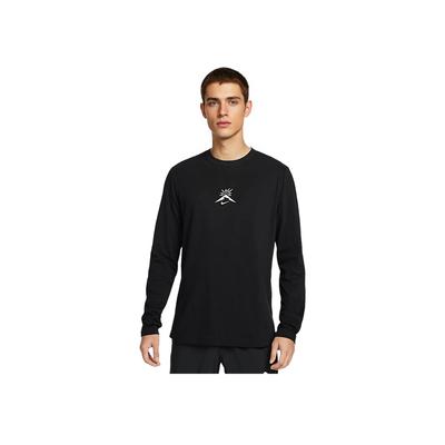 Dri-Fit FW24 Trail Rundhals Bequemes Weiches Schnelltrocknendes Langarm-T-Shirt Herren Tops Schwarz HJ3602-010