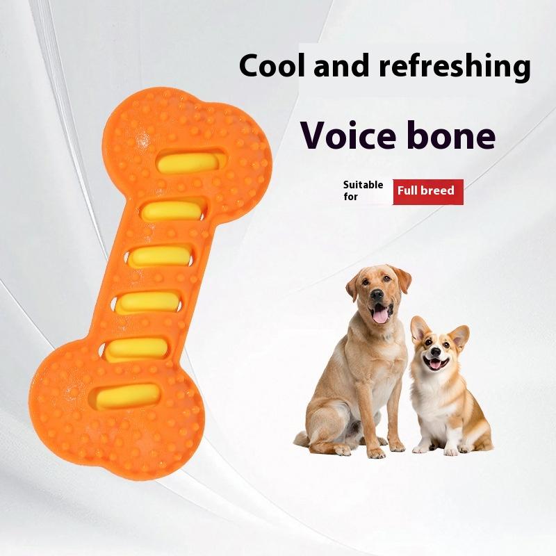 Dog toy TPR grinds teeth and bones, resistant to biting, interactive training puppy toy chews dog bones, dog boredom relief artifact