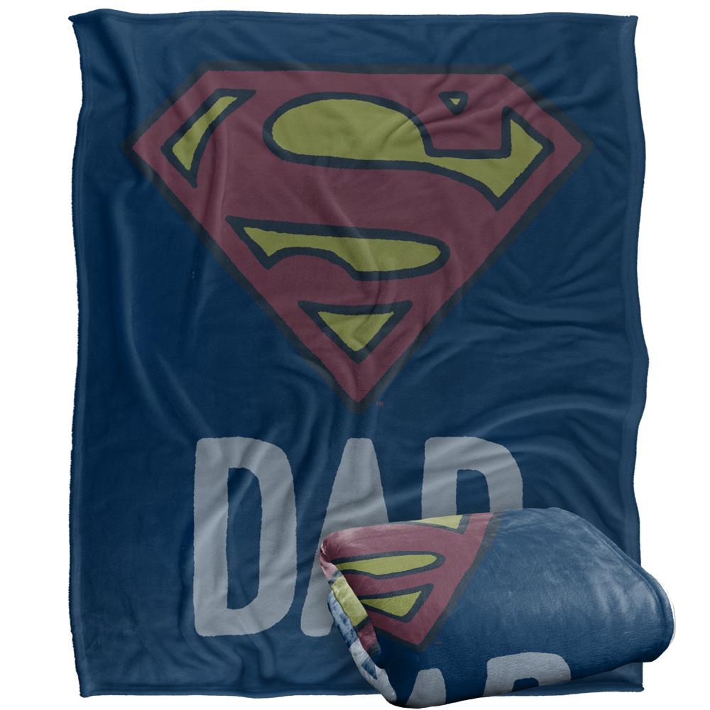 SUPERMAN Dad Logo Blanket