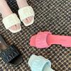Summer Flat Slippers For Women Pu Casual Footwear With Rubber Sole For Daily Use