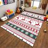 Christmas-Inspired Carpet with Reindeer, Snowflakes, and Trees Pattern Suitable for Use As an Anti-slip for Living Room Bedroom Sofas