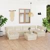 Salon de jardin palette 7 pcs Bois d'épicéa imprégné