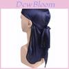 Chapéu Bandana de Cetim Unissex de Luxo com Durag Sedoso Respirável Rabo Longo Headwrap