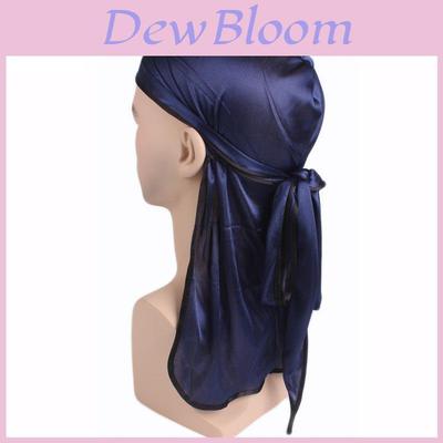 Luxurious Unisex Satin Bandana Hat With Breathable Silky Durag Long Tail Headwrap