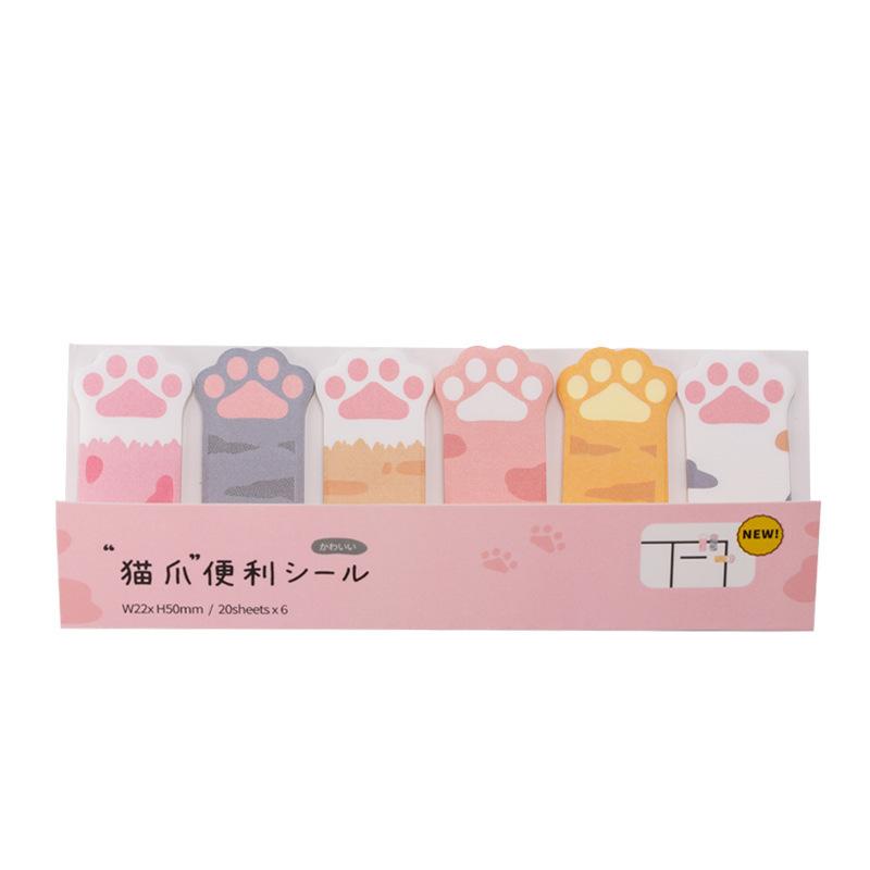 

Kawaii Stationery Cartoon Cat Paw Memo Pad Bookmark Flags Index Tab Sticky Notes Label Paper Stickers Note Pad Stationery