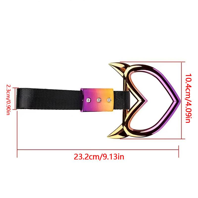 Car Gradient Devil Corner Love Ring Car Interior and Exterior Modification Armrest Ring Car Rear Exhaust Pipe Decoration Ring Pe