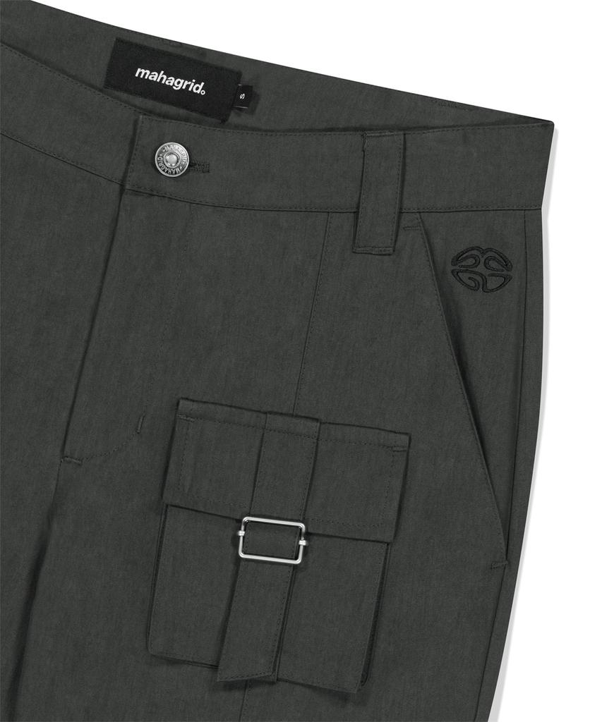 MAHAGRID Utility Cargo Flare Pant Charcoal(Mg2Fffpa11A)