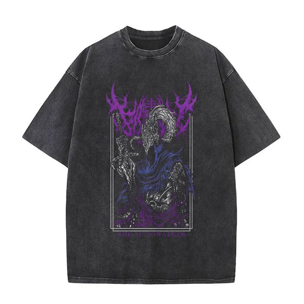 

New Arrival Mens Clothes Tee Shirt Homme Graphic TShirts Tshirt for Men Ropa Hombre Game Dark Souls Church of The Sun Washed L