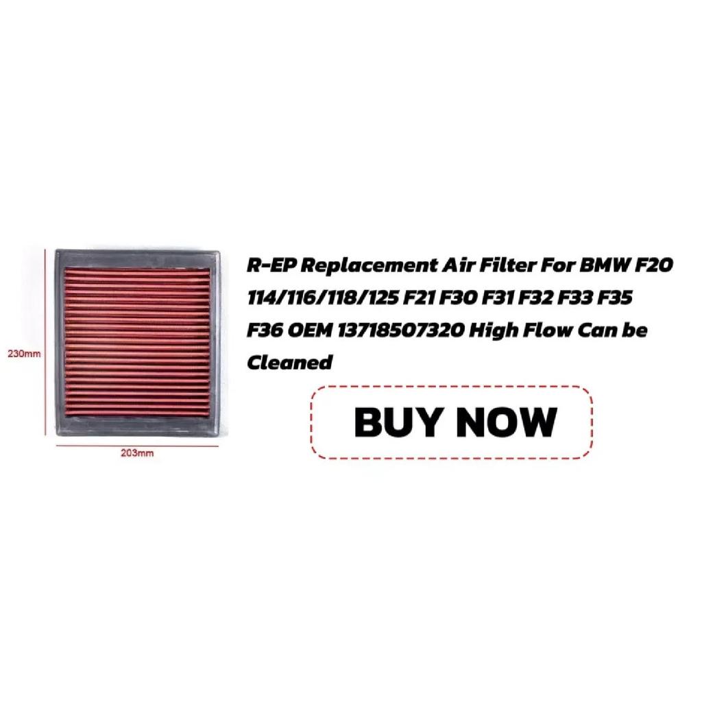 High Flow Air Filter For BMW 316i 318i 320i 323i 325i 328i 330i M3 X3 2.5L Gas Racing Car Cold Air Intake Filters 13721730946