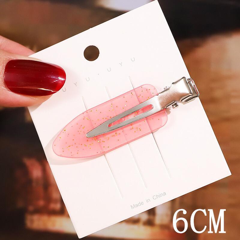 Trendy European & American Simple Duckbill Leaf Hair Clips - Seamless Bangs & Hairpins