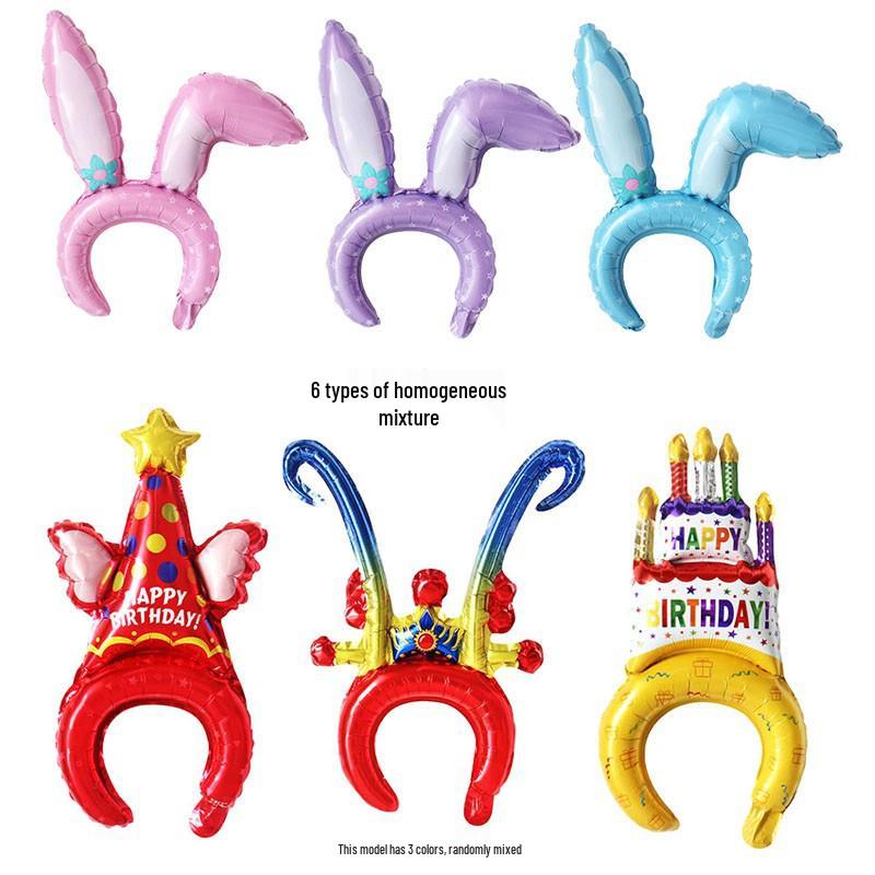 June 1st Kids Inflatable Headband Balloon for First Birthday & Kindergarten Activities