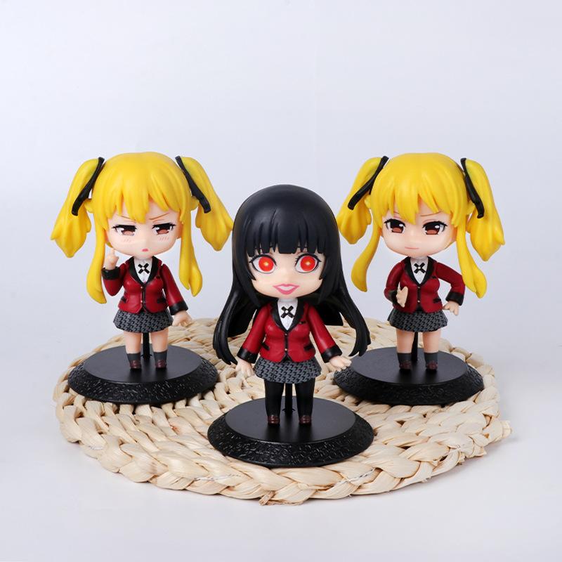 Anime Saotome Meari Figure Gambling Abyss Model Toy Gift PVC 10CM Q Version Jabami Yumeko Action Figure Cute 3 Style Doll