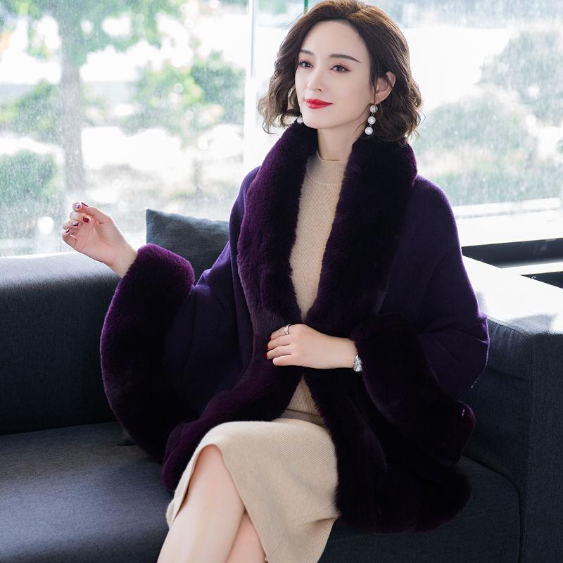 New warm outerwear autumn and winter thick shawl jacket fashionable cape women's clothing knitted sweater