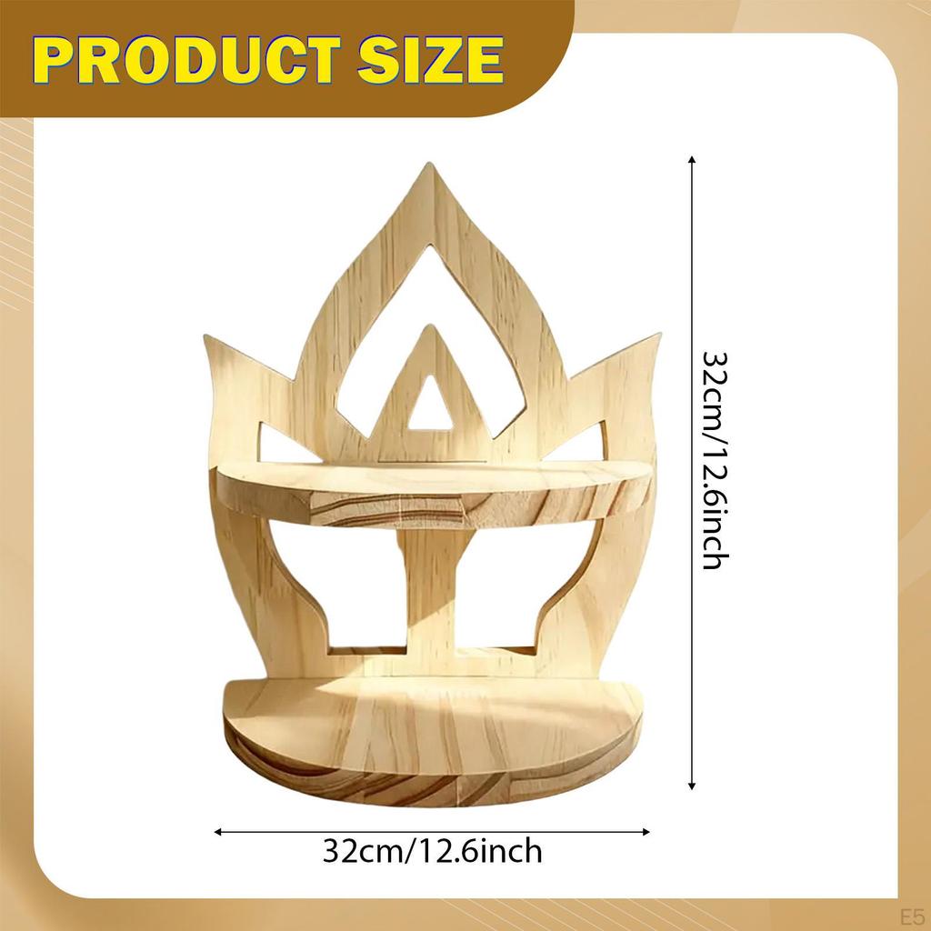 Wooden Wall Display Organizer Shelf Easy Installation Multipurpose Storage Rack for Living Room