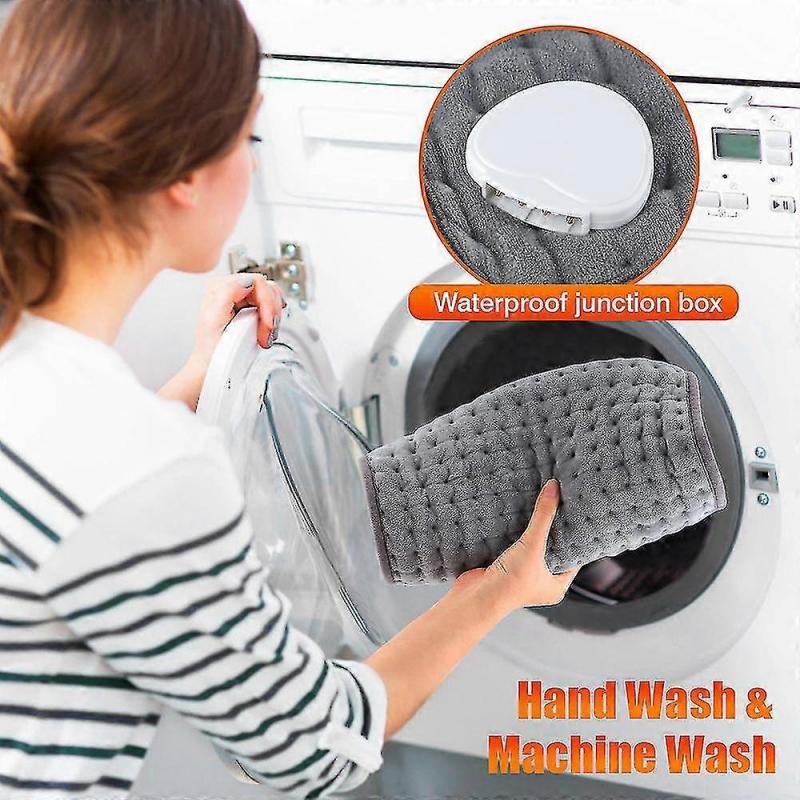 Die neue elektrische Decke kann mit einem Bezug gewaschen werden, wärmt auf, heizt und ist ein Wärmeisolationskissen, 1 Stück, grau, Shizhi Boutique