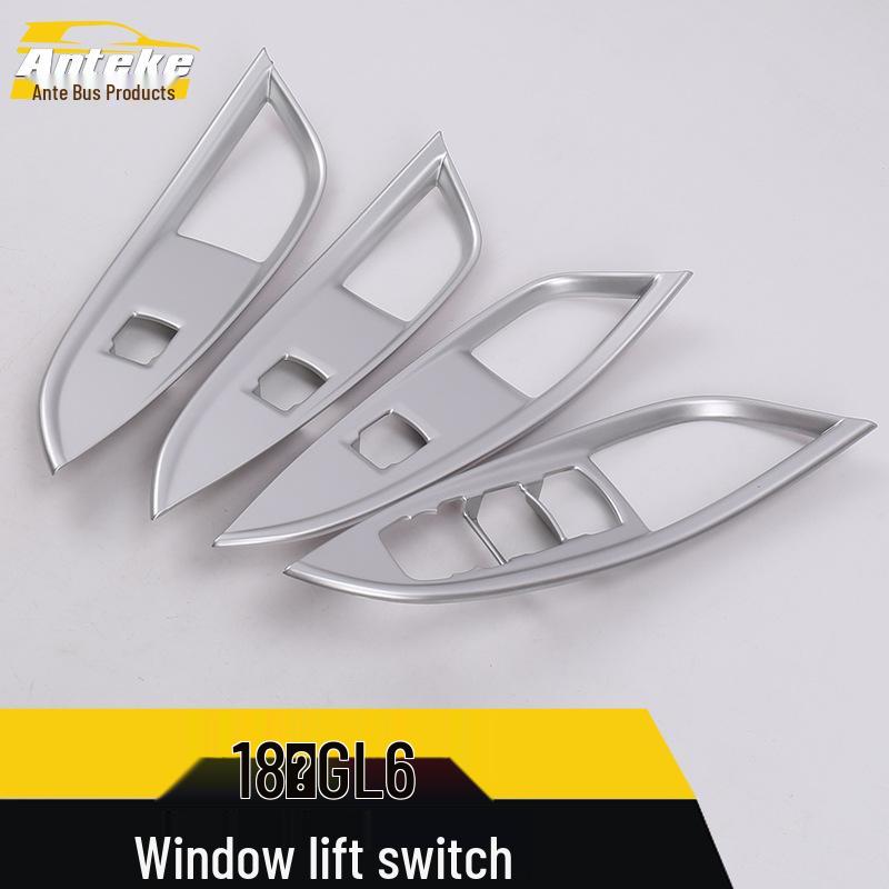 Fits 18 GL6 Models: Glass Lift Switch Decorative Frame for Car Door Window Armrest Lift Button Trim