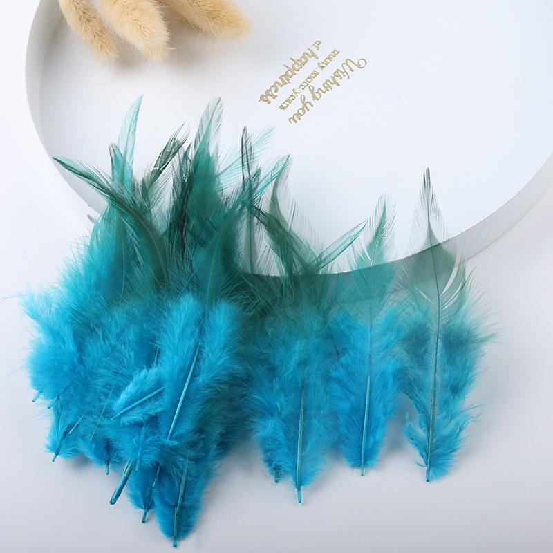 100Pcs Dyed Chicken Feather Feathers 10-15cm for DIY Crafts Handmade Jewelry Wedding Party Festival Costume Decorations