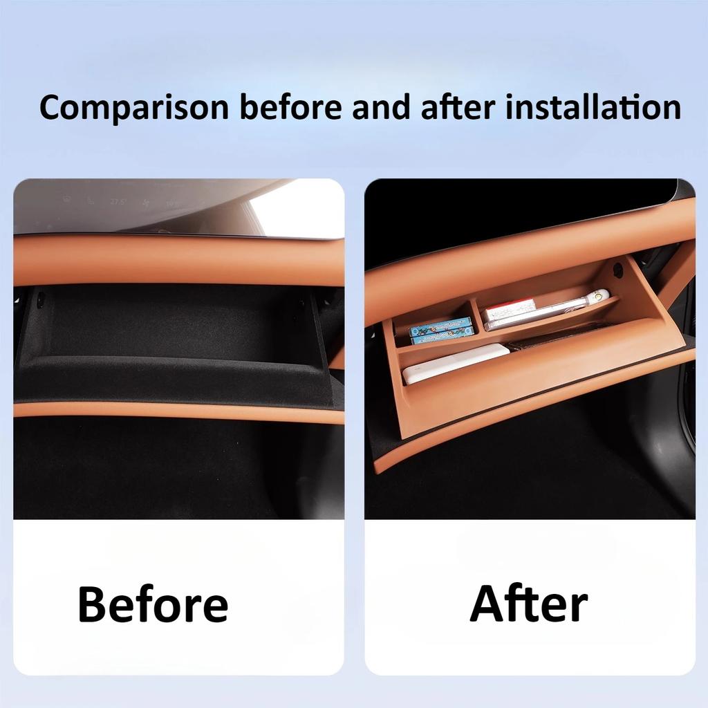 For AITO M8 Car Passenger Side Glove Compartment Silicone Storage Box Interior Modification Accessories