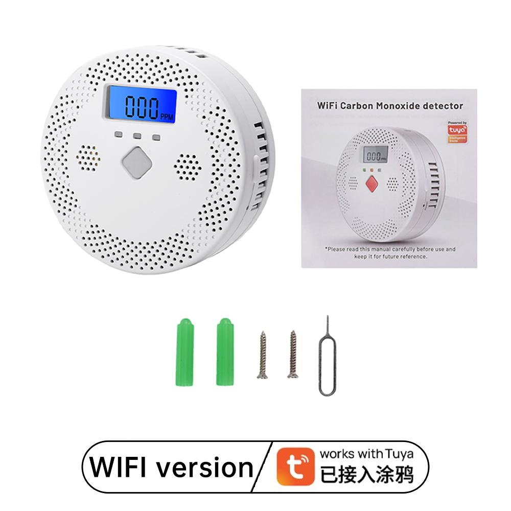 Portable Carbon Monoxide Detector Tuya WiFi Smart Carbon Monoxide Alarm Suitable for homes, offices, etc.