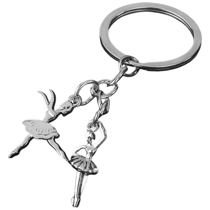 Double Theme Dance Headphone Keychain Artistic Alloy Accessory Compact Design Ballet Bag Charm Keyholder For Enthusiasts