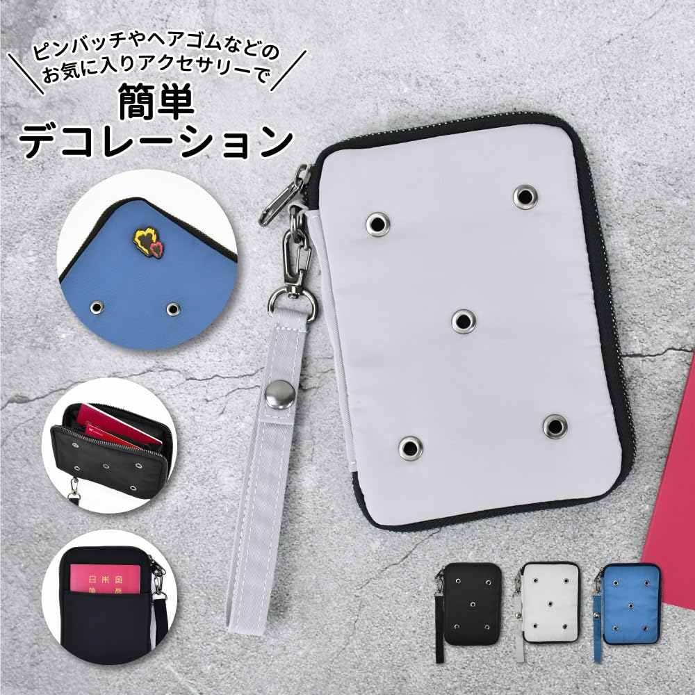 Aventura Eyelet Passport Pouch Gray PEP-30746,