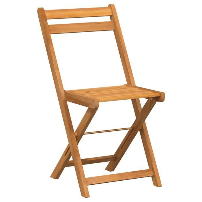 VidaXL Set of 4 Folding Bistro Chairs, Terrace Seats, Balcony Chairs, Outdoor Patio Furniture, Wood 3216305