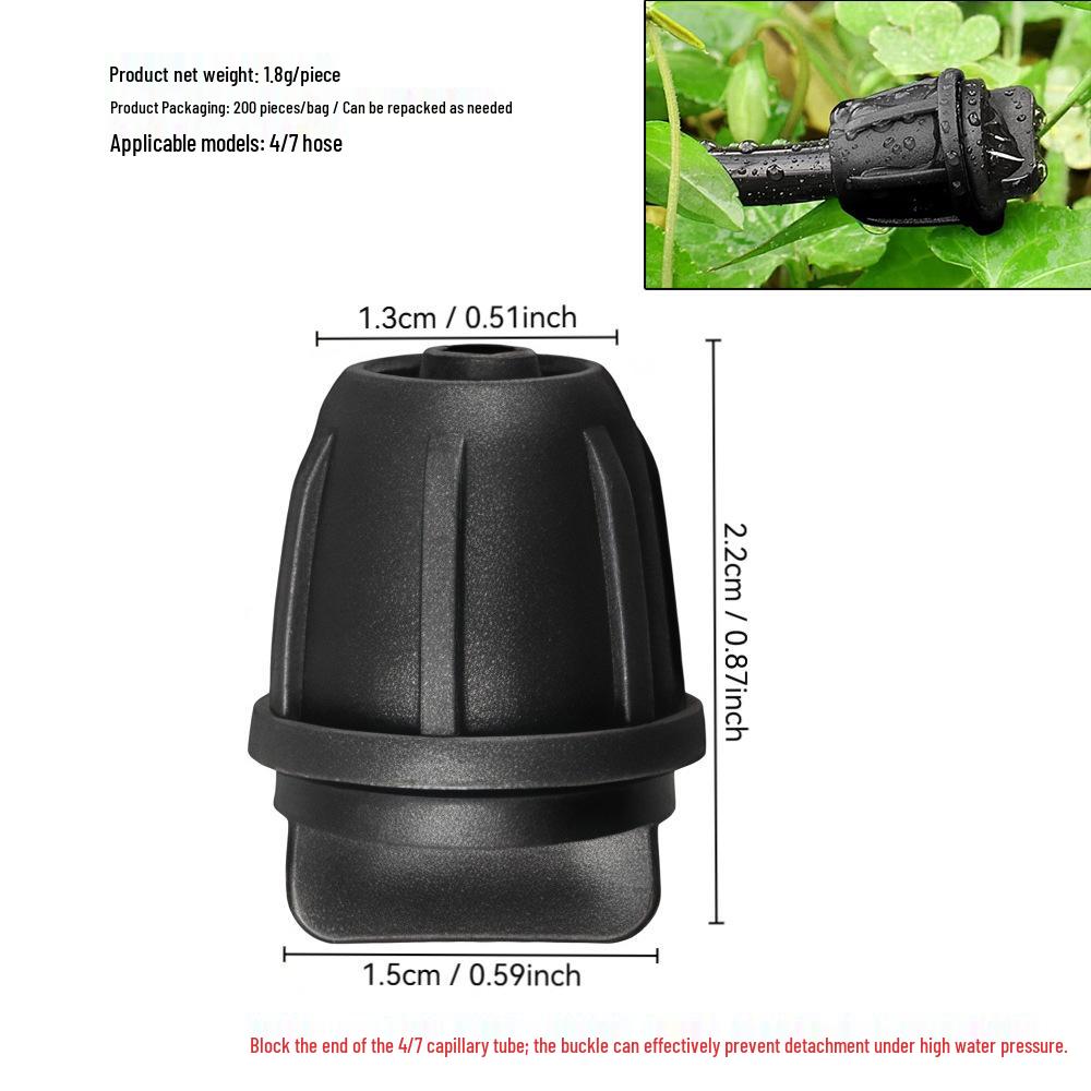 47 Series 4mm Pipe Connector with Lock Buckle - Straight Tee Drip Irrigation Auto Waterer