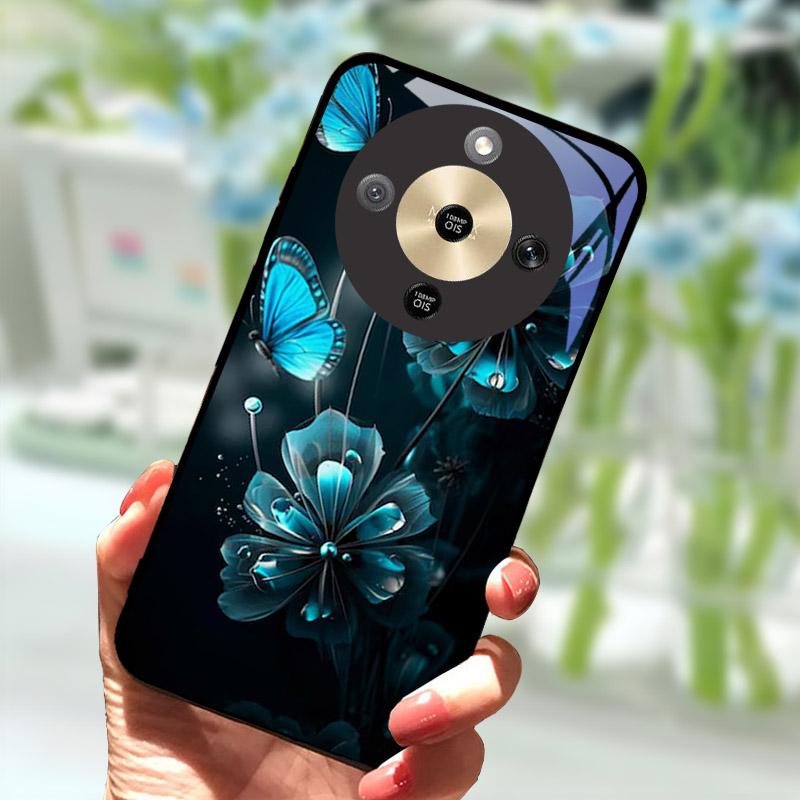 For Honor X9d HonorX9d Case MTN-NX1 Luxury Painted Cover Tempered Glass Phone Casing For Honor X 9 D Fundas Coque Camera Protect