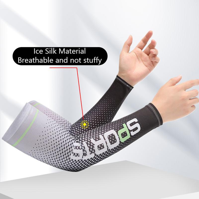Eisseidenärmel Sonnenschutzmanschette UV-Sonnenschutz Armstulpen Anti-Rutsch Männer Frauen Lange Handschuhe Outdoor Cool Sport Radfahren
