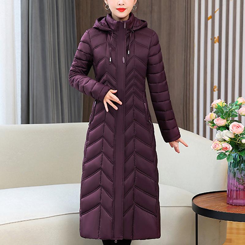 Elegant Woman Winter Long Coats Hooded Casual Thick Warm Parkas Women's Jackets