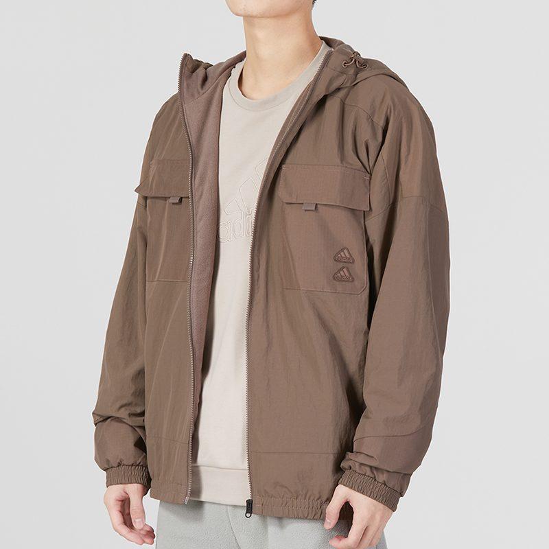 adidas Jackets Men's Brown Hooded Moderate Other IA6961