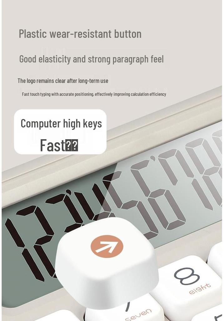 Q15Q16 Financial Calculator with Voice Function, Large Screen & Buttons for Office Use