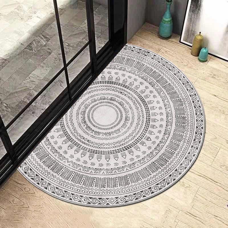 Half Circle Nordic Carpet Entrance Door Bathroom Absorbent Floor Mat Carpet Door Mat Household Anti Slip Mat