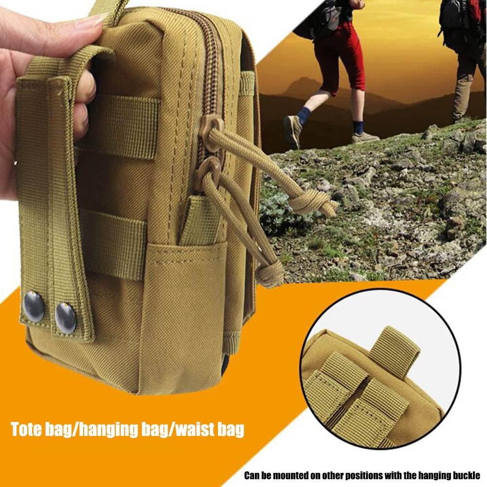 Tactical Phone Pouch, Cell Phone Holster Pouch, Multipurpose EDC Belt Bag, Belt Purse with Cell Phone Holster Holder for Workout Hiking Camping