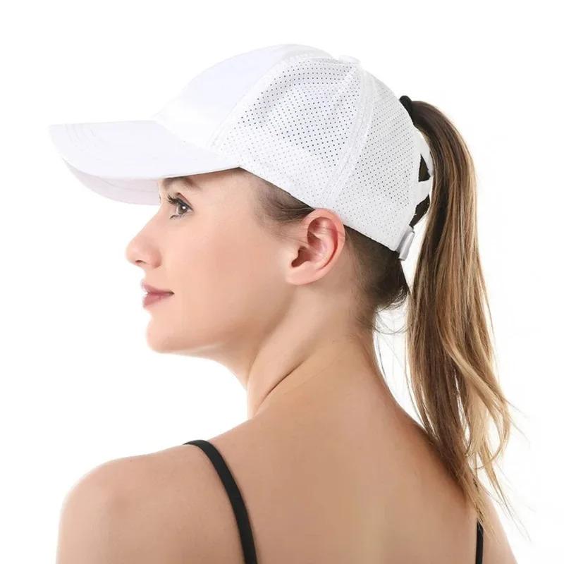 1PC New Style Ponytail Hat Women's Ponytail Baseball Cap Versatile Breathable Quick-Dry Baseball Cap Outdoor Sun Protection Hat