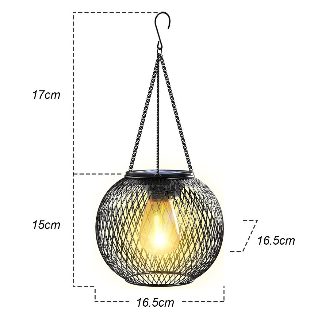 Solar Lantern Led Light 3000k Daylight Sensor Lights Outdoor Waterproof Garden Lamps Vintage Holiday Decoration Landscape Hollow