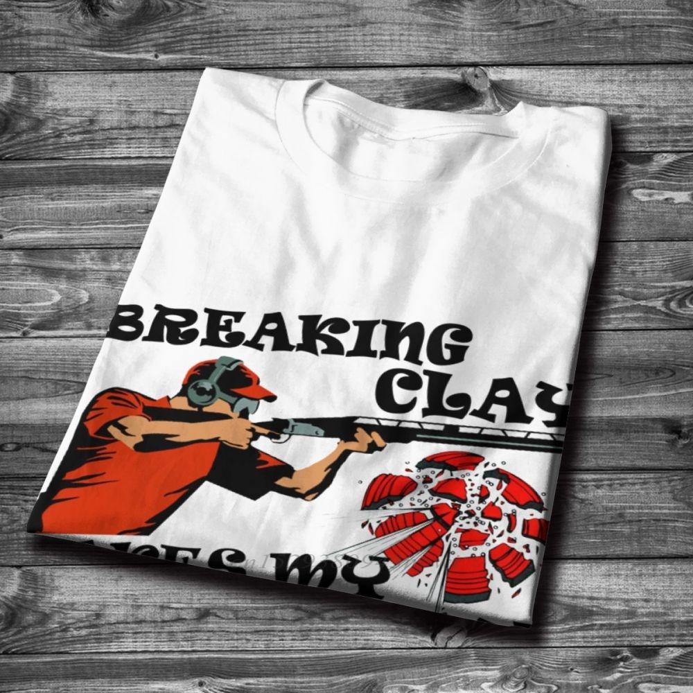 Man Leisure Clay  Trap Shooting For Skeet Shooting Fans T Shirt Round Neck Comfortable Cotton Anime Homme Tshirt