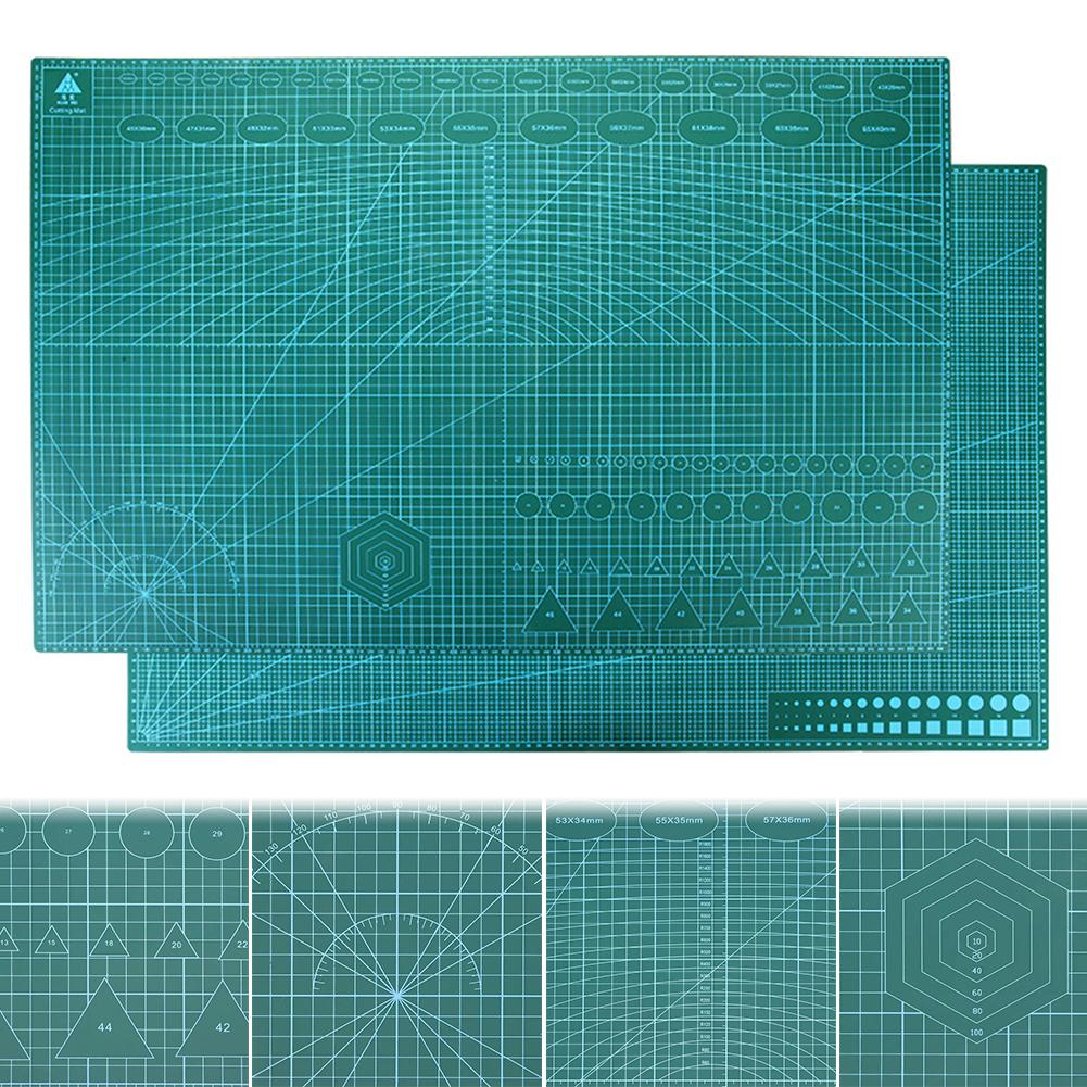 Portable Self Healing Cutting Mat Gridded Cutting Board Double-Sided PVC Cutter Plate 3 Layer Cutting Pad for Fabric Arts Crafts