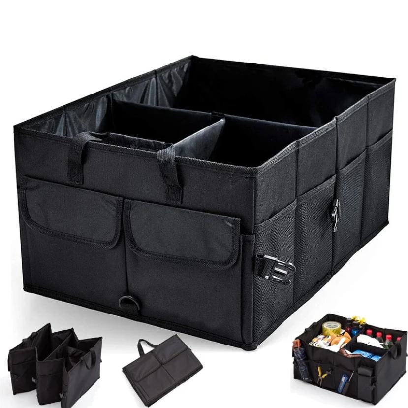 Boîte de rangement de voiture de grande capacité, organisateur de coffre de voiture, outil de stockage de fret pliable, écologique, Super Durable, boîte de coffre de camions automobiles