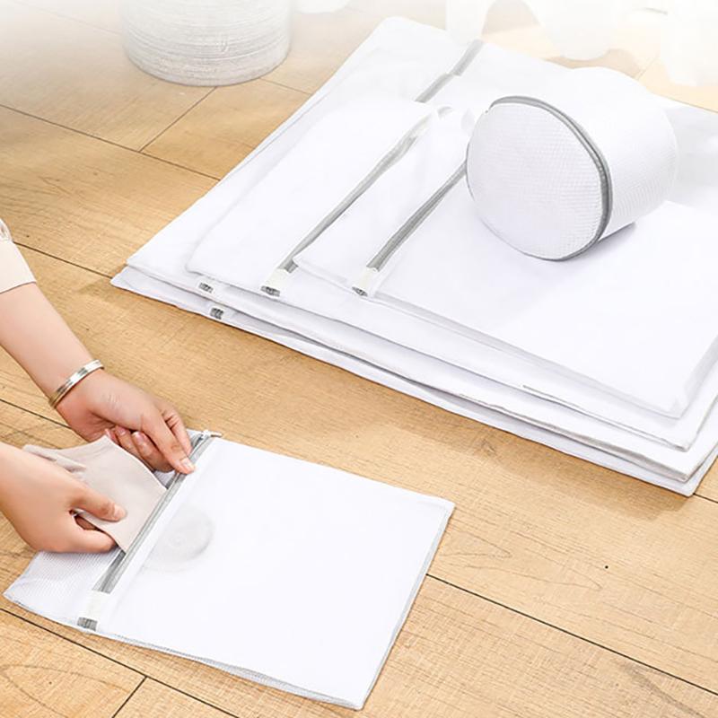 Alb, durabil, mare, geantă de spălat rufe, plasă, organizator, plasă, sutien murdar, șosete, lenjerie de corp, depozitare pantofi, mașină de spălat, acoperire haine