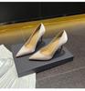 Women's Satin High Heels: Comfortable, Thin Heel, Pointed Toe, Blue, Spring-Autumn Style, Classy Work Shoes.