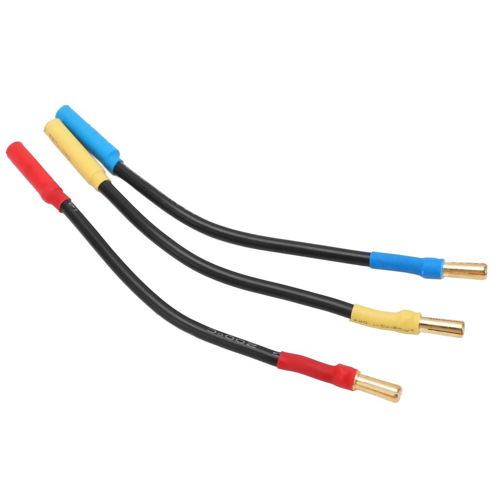 3Pcs 4mm Banana Plug Extension Cable 13cm Length Heat Resistant Banana Plugs Connector Extension Cable Wire for Boats