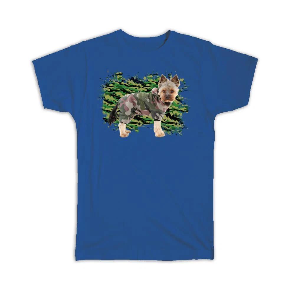 

Gift T-Shirt : Yorkshire Camouflage Funny Dog Puppy Pet Animal Military 3XL